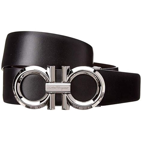 replica black ferragamo belt with silver buckle|authentic ferragamo belt buckle.